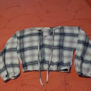 Bella Dahl Plaid xs Top
